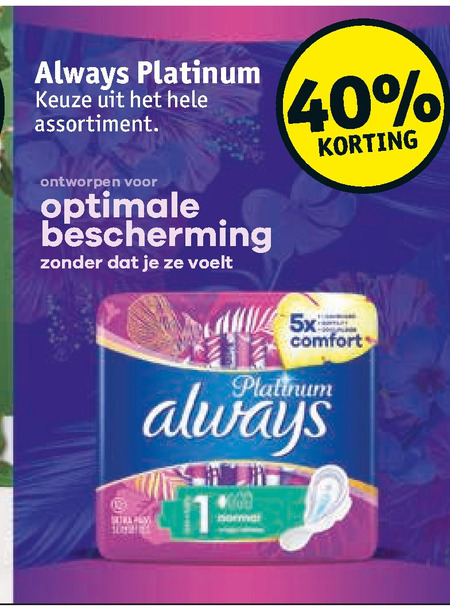 Always   inlegkruisjes folder aanbieding bij  Kruidvat - details