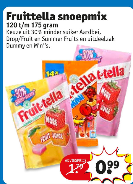 Fruit-Tella   snoep folder aanbieding bij  Kruidvat - details