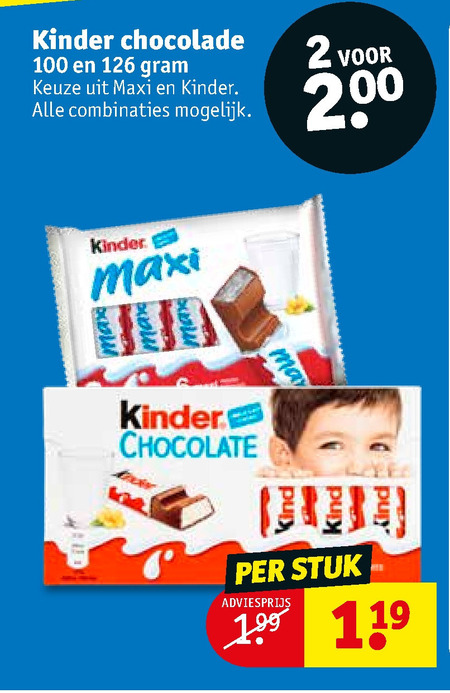 Kinder   chocolade folder aanbieding bij  Kruidvat - details