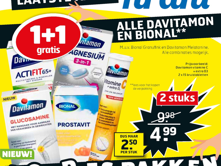 Bional   voedingssupplement, vitamine folder aanbieding bij  Trekpleister - details