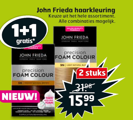 John Frieda   haarkleuring folder aanbieding bij  Trekpleister - details