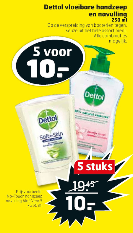 Dettol   handzeep folder aanbieding bij  Trekpleister - details