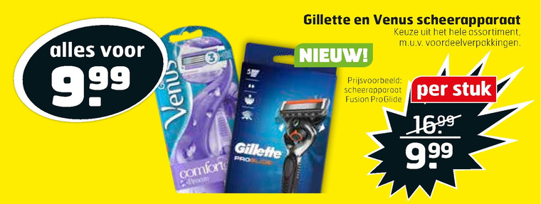 Gillette Venus   heren handscheerapparaat, dames handscheerapparaat folder aanbieding bij  Trekpleister - details