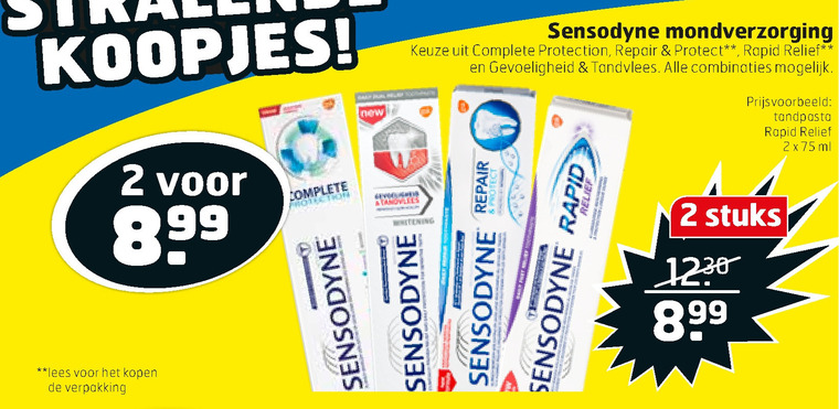 Sensodyne   tandpasta folder aanbieding bij  Trekpleister - details