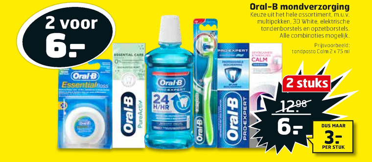 Oral-B   tandenborstel, tandpasta folder aanbieding bij  Trekpleister - details