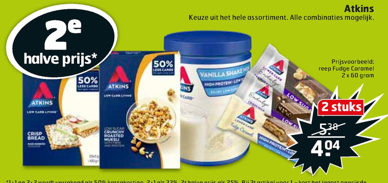 Atkins   afslankmaaltijd folder aanbieding bij  Trekpleister - details