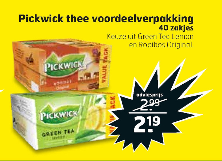 Pickwick   thee folder aanbieding bij  Trekpleister - details