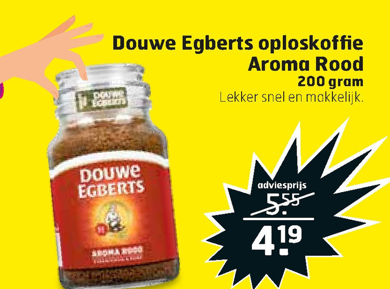 Douwe Egberts   oploskoffie folder aanbieding bij  Trekpleister - details