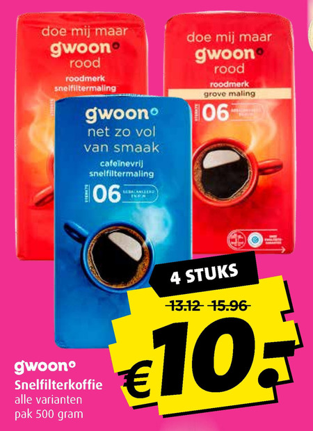 Gwoon   koffie folder aanbieding bij  Boni - details