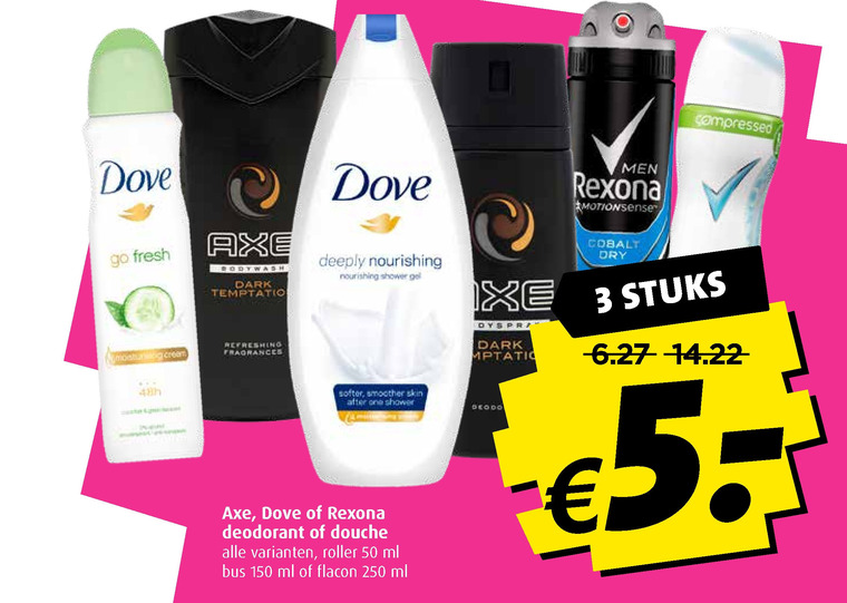 Dove   douchegel, deodorant folder aanbieding bij  Boni - details