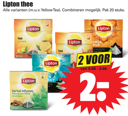 Lipton   thee folder aanbieding bij  Dirk - details