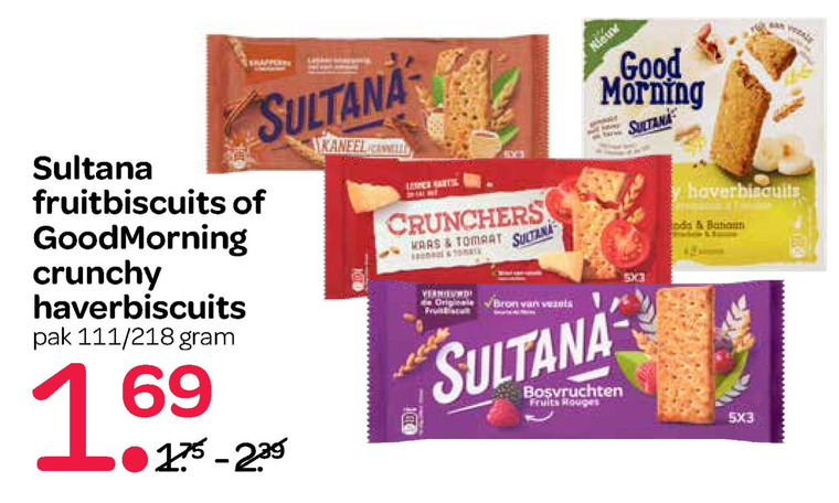 Sultana   fruitbiscuit folder aanbieding bij  Spar - details