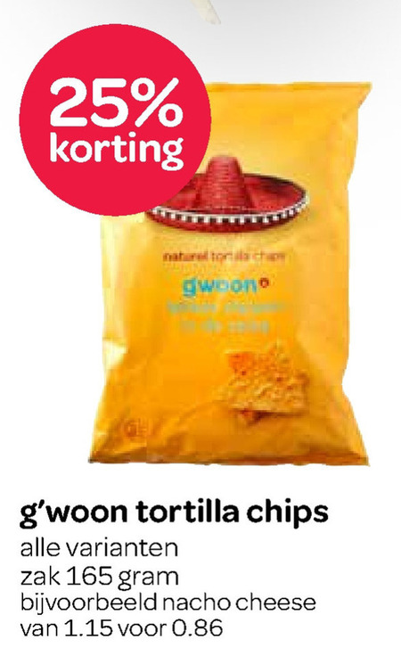 Gwoon   chips folder aanbieding bij  Spar - details