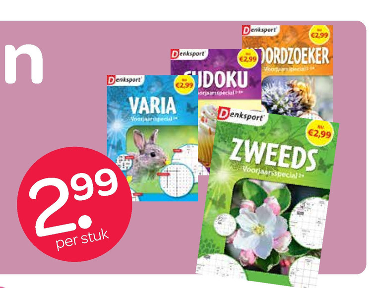 Denksport   puzzelboek folder aanbieding bij  Spar - details