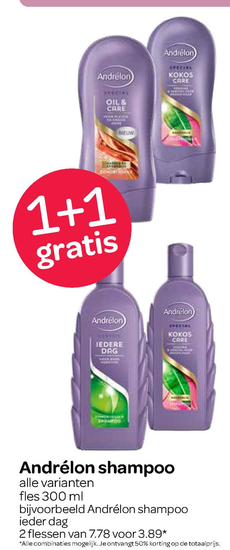 Andrelon   shampoo folder aanbieding bij  Spar - details