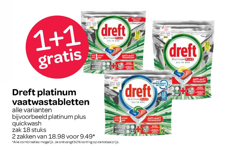 Dreft   vaatwasmiddel folder aanbieding bij  Spar - details