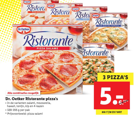 Dr Oetker   diepvriespizza folder aanbieding bij  Lidl - details