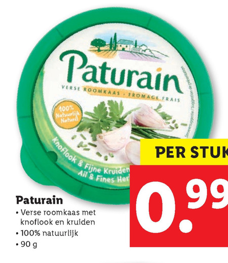 Paturain   roomkaas folder aanbieding bij  Lidl - details