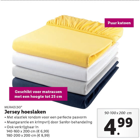 Meradiso   hoeslaken folder aanbieding bij  Lidl - details