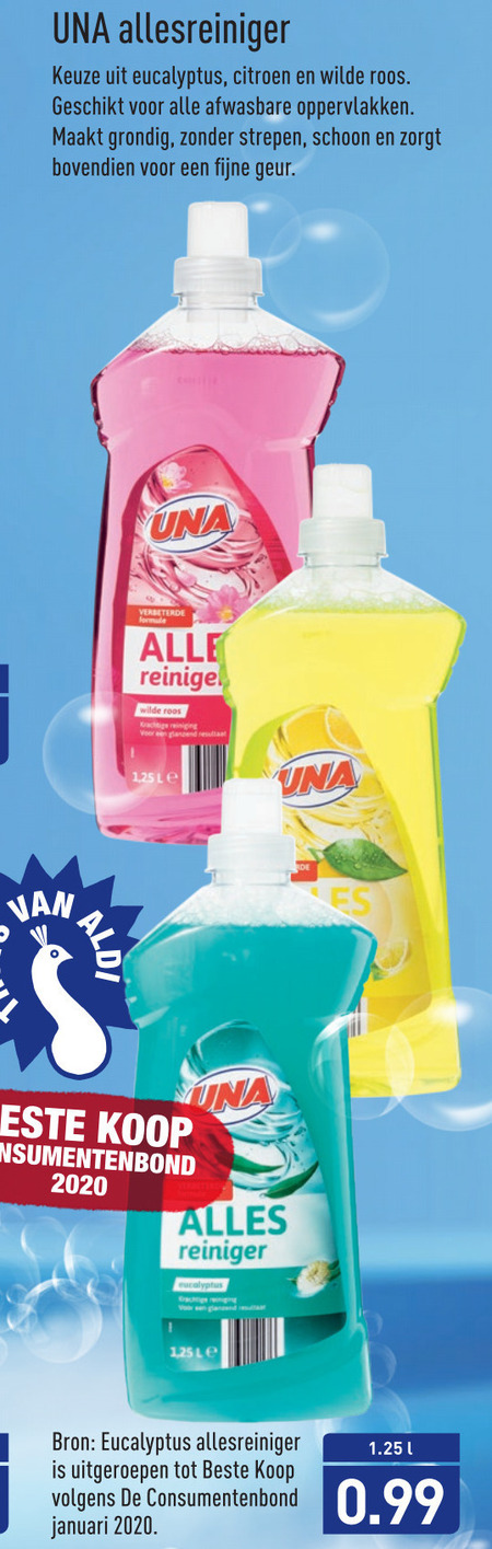 Una   allesreiniger folder aanbieding bij  Aldi - details