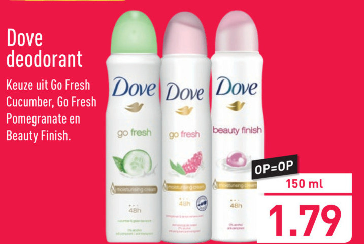 Dove   deodorant folder aanbieding bij  Aldi - details