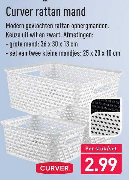 gebruik Microprocessor Let op Curver mandje folder aanbieding bij Aldi - details