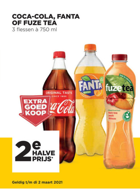 Fuze Tea   cola, frisdrank folder aanbieding bij  Jumbo - details