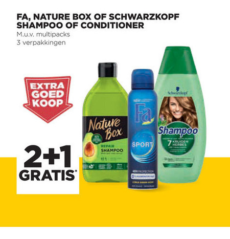 Nature Box   conditioner, douchegel folder aanbieding bij  Jumbo - details