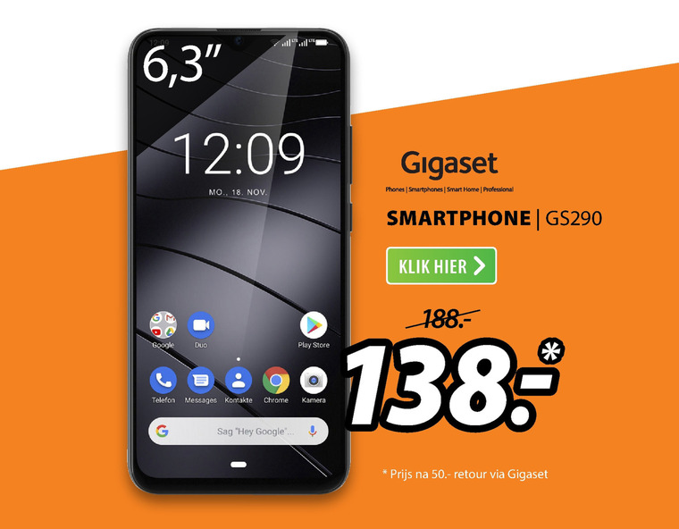 Gigaset   simlock vrije mobieltje folder aanbieding bij  Expert - details