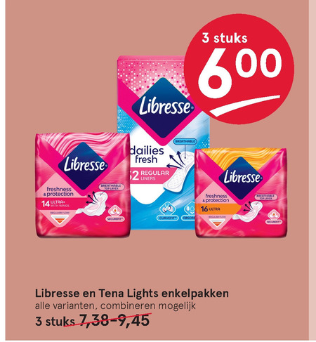 Tena Lady   inlegkruisjes, maandverband folder aanbieding bij  Etos - details