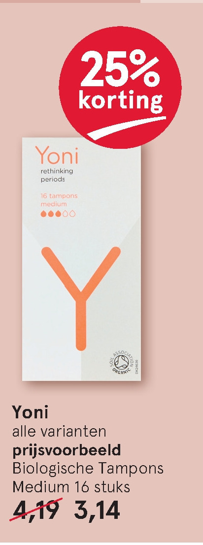 Yoni   tampons folder aanbieding bij  Etos - details