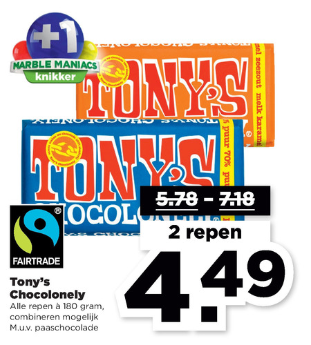 Tony Chocolony   chocolade folder aanbieding bij  Plus - details