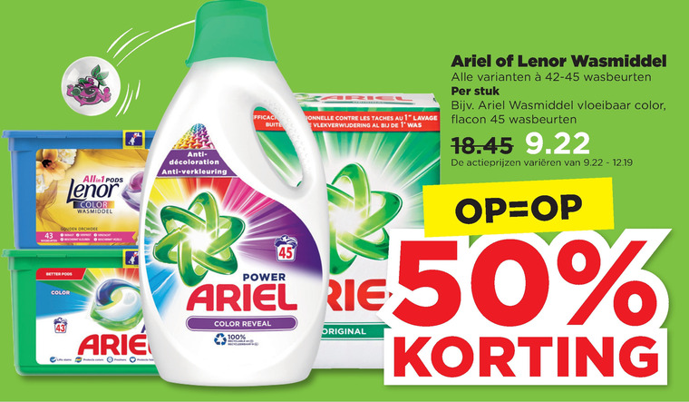 Ariel   wasmiddel folder aanbieding bij  Plus - details