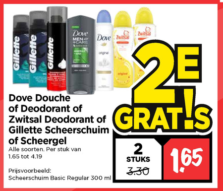 Dove   scheerschuim, douchegel folder aanbieding bij  Vomar - details