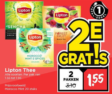 Lipton   thee folder aanbieding bij  Vomar - details