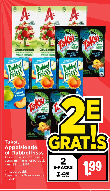 Taksi   fruitdrank folder aanbieding bij  Vomar - details