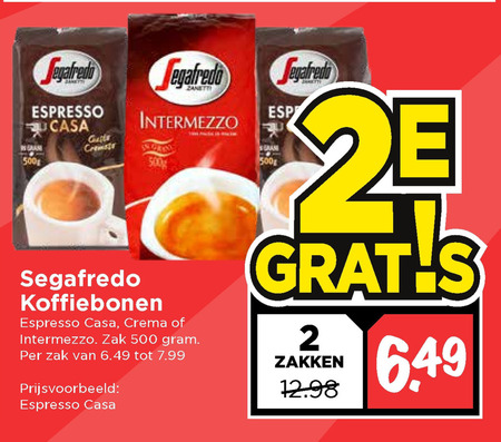 Segafredo   koffiebonen folder aanbieding bij  Vomar - details