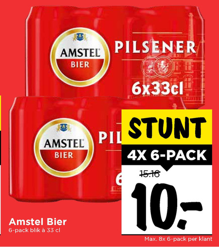 Amstel   blikje bier folder aanbieding bij  Vomar - details