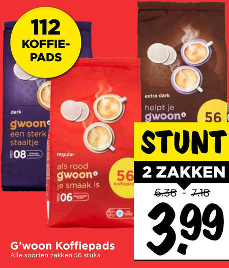 Gwoon   koffiepad folder aanbieding bij  Vomar - details