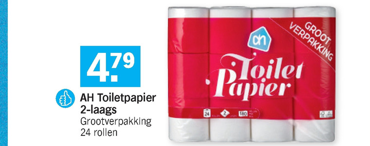 Albert Heijn Huismerk   toiletpapier folder aanbieding bij  Albert Heijn - details