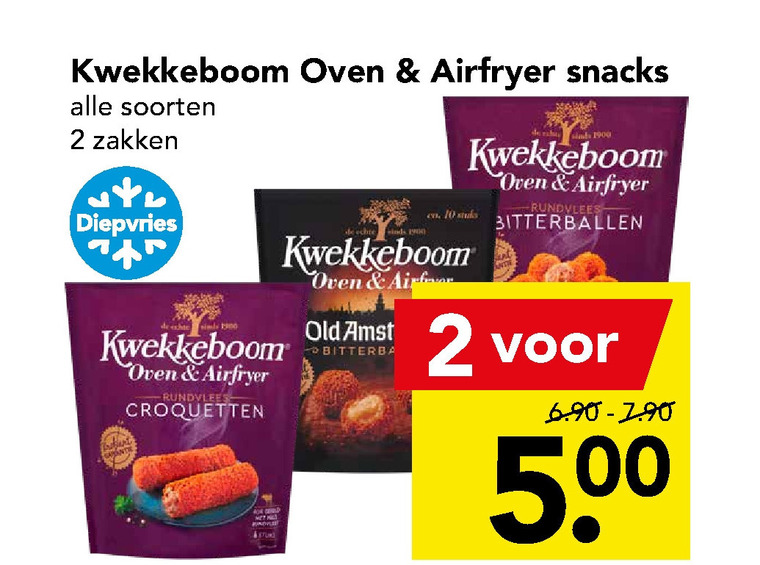 Kwekkeboom   kroket, snack folder aanbieding bij  Deen - details