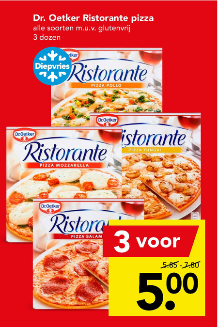 Dr Oetker   diepvriespizza folder aanbieding bij  Deen - details