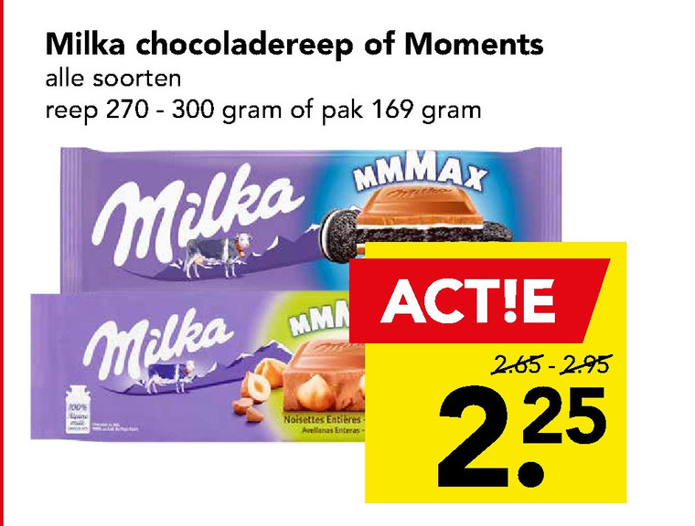 Milka   chocolade folder aanbieding bij  Deen - details