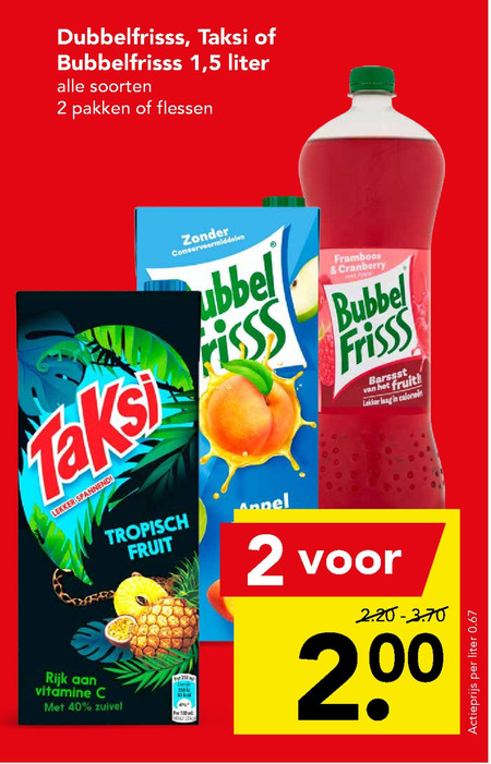 Bubbelfrisss   frisdrank, fruitdrank folder aanbieding bij  Deen - details