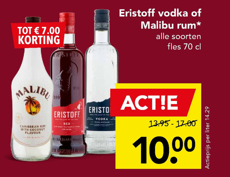 Eristoff   wodka, rum folder aanbieding bij  Deen - details