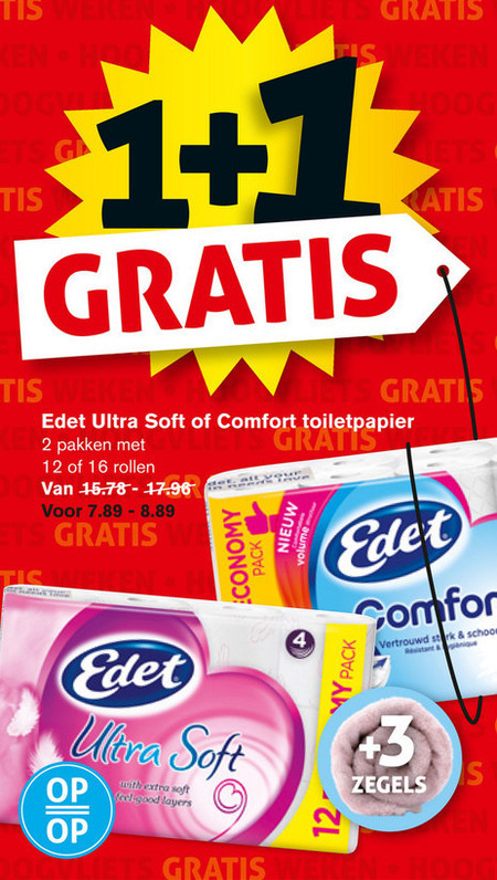 Edet   toiletpapier folder aanbieding bij  Hoogvliet - details