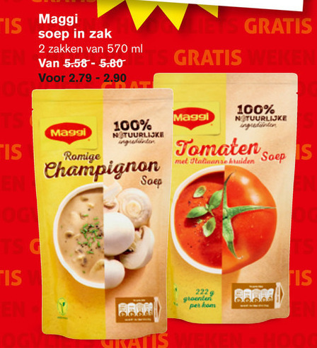 Maggi   soep folder aanbieding bij  Hoogvliet - details