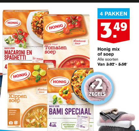 Honig   soep, maaltijdmix folder aanbieding bij  Hoogvliet - details