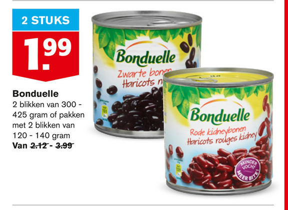 Bonduelle   groenteconserven folder aanbieding bij  Hoogvliet - details