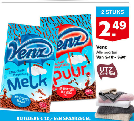 Venz   hagelslag folder aanbieding bij  Hoogvliet - details